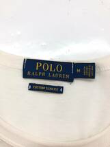 □POLO RALPH LAUREN 半袖Tシャツ M(175/96A) 白 ボーダー ポロラルフローレン メンズ ロゴ刺繍 綿100％ 複数落札同梱OK B240429-5●_画像3