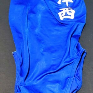 「希少」「1点限り」沼津西高校指定水着  女性 レディース ミズノ MIZUNO ハイレグ レオタード 競泳水着 ブルー Mサイズ の画像1
