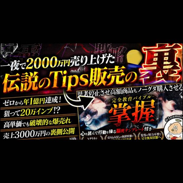 【なまいきくん】一夜で2000万円売り上げた伝説のTips販売の裏　教育バイブル【掌握】の裏側