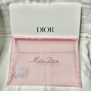 Christian Dior ディオール ノベルティ ミスディオール ポーチ メッシュ フラットポーチ 新品未使用♪