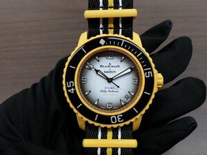 Swatch スウォッチ BLANCPAIN ブランパン S035P100 メンズ腕時計 中古B品 動作OK
