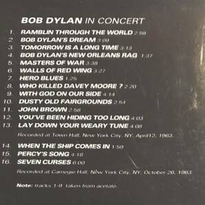 Bob Dylan / Bob Dylan In Concert + Bonus Rare Live Tracks / 1CD / Live at Town Hall, April 12 + Carnegie Hall, New York City, Octoの画像3