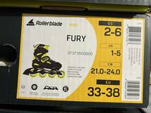 新品！未使用品！NEWモデルジュニアインラインスケート「ROLLERBLADE FURY Black/Yellow 21.0㎝-24.0㎝」サイズ調整OK！_画像10