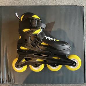 新品！未使用品！NEWモデルジュニアインラインスケート「ROLLERBLADE FURY Black/Yellow 23.0㎝-26.0㎝」サイズ調整OK！の画像4