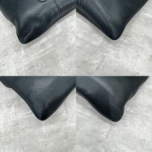 【定価23万/美品】1円 ロエベ LOEWE メンズ ショルダーバッグ サコッシュ ボディ 斜め掛け ビジネス レザー 本革 フラップ ネイビー 紺色の画像6