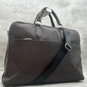 [A4 storage / beautiful goods ]PELLE MORBIDAperemo ruby dakyapita-no business bag briefcase hand 2way leather men's dark brown 
