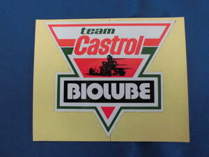 当時物　team Castrol BIOLUBE / カストロール　バイオルーブ　ステッカー　未使用品