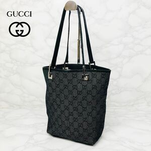 008 GUCCI グッチ トートバッグ ハンドバッグ 肩掛け GGキャンバス バケツ型