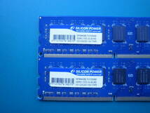 ★動作確認済み　SILICON POWER DDR3-1333 2R×8 計8G PC3-10600U 中古メモリー デスクトップ用　即決　送料無料】 計8GB　く_画像2