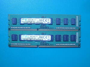 動作確認　SAMSUNG　PC3L-12800U (DDR3-1600) SDRAM 4GB x 2枚組 計8GB デスクトップ用