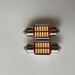 LED ルームランプT10× 31㎜ 12SMD 4014 ホワイト　2個セット