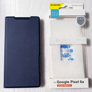エレコム ELECOM Google Pixel 6a 手帳型ケース UltraSlim ネイビー PM-P221PLFUNV 中古品