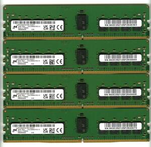 [RDIMM]DDR4-3200,ECC Registered,16GB. 4 pieces set .64GB, used micron reg server for Z4G4. operation verification ending 2125-1