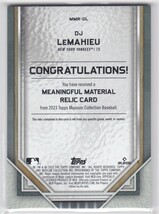 15枚限定! DJ LEMAHIEU (YANKEES) 2023 TOPPS MUSEUM COLLECTION MEANINGFUL MATERIAL RELIC PATCH AMETHYST PARALLEL (#/15)_画像2