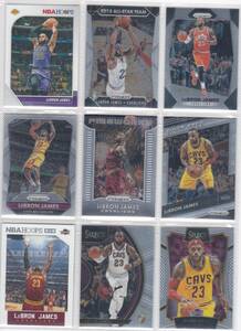 9枚セット! LEBRON JAMES (CAVALIERS/LAKERS) PANINI BASKETBALL CARDS