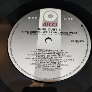 ソウル輸入中古盤レコード King Curtis Live at fillmore west 名盤 キングカーティス、バーナード・パーディ参加 Atco Soul カナダ盤の画像4