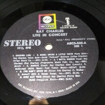 ソウル輸入中古盤レコード　Ray Charles Live in concert レイ・チャールズ　Soul_画像3