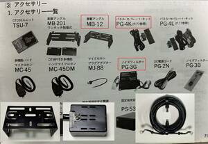 KENWOOD TM732 アクセサリ【４ｍパネル・セパレートケーブル】／Freegift:MB12車載アングル＆PG‐3Gノイズフィルタ　送料\0