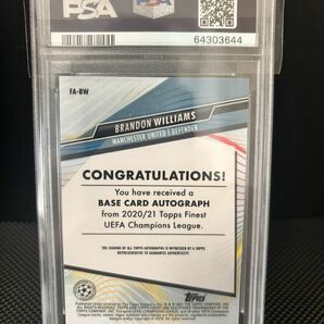 【PSA10】 2020 Topps Finest UCL Brandon Williams ブランドン・ウィリアムズ 直筆サイン AUTO ルーキー RCの画像2