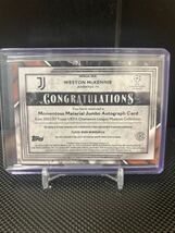 【25枚限定】 2022-23 Topps Museum Collection Weston McKennie ウエストン・マッケニー AUTO 直筆サイン _画像2