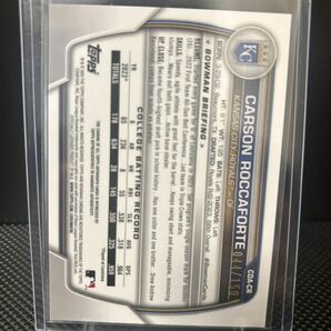 【150枚限定】 2023 Topps Bowman Draft Blue Refractor Carson Roccaforte 直書きサイン AUTO 1st Bowmanの画像2