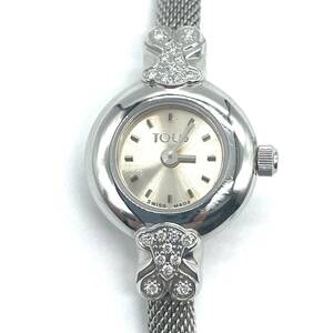  beautiful goods operation goods TOUSto light jewelry watch Bear bear quartz wristwatch rhinestone 0085SBD round lady's silver wire 