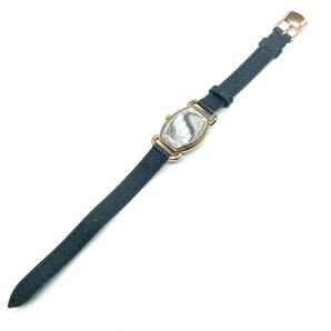 美品 稼働品 LINKS OF LONDON リンクスオブロンドン ドライバー クォーツ 腕時計 ゴールド レザーベルト ジュエリーウォッチ トノー型の画像8