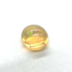 天然ファイアオパール ルース 1.417ct ソーティング付き 約6.7×7.6×5.4mm 裸石 外し石 宝石 ジュエリー 天然石 カボション オーバル