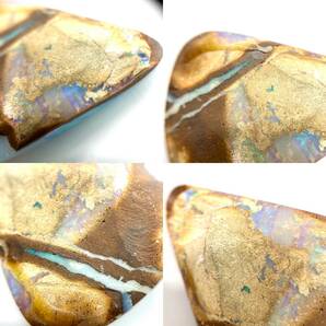 天然ボルダーオパール ルース 20.743ct ソーティング付き 約22.7×29.1×6.1mm 裸石 外し石 宝石 ジュエリー 天然石 jewelry boulder opalの画像9
