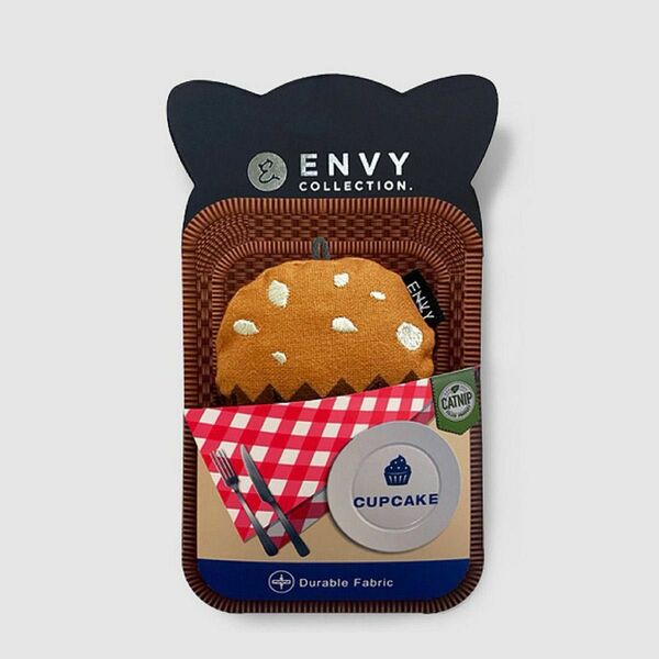 ENVY 猫カオのおもちゃ デザート cupcake 猫草入り おもちゃ 猫 カップケーキ 