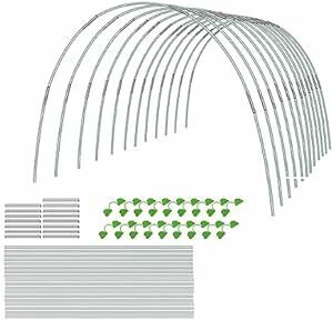 LUOYISI 屋外温室 ビニールハウス ブラケット ビニニール温室 38cmファイバーポール18本付き、組み立て簡単、耐寒、防虫