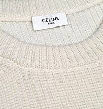 即決 完売品 22SS セリーヌ CELINE スパンコール ロゴ オーバーサイズ ニット セーター クリーニング済み 送料無料_画像4