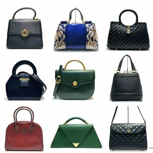 ☆良品ー美品☆ HANAE MORI ・hilly・MISS JUNKO・NINA RICCI ・ungaro・andrea pfister・スパンコールバッグ など バッグ まとめて９点