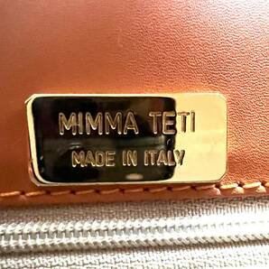 ☆極美品☆ MIMMA TETI italy製 クロコダイル ワニ革 シャイニングクロコ 艶有 2way ハンドバッグ ショルダーバッグ パーティーバッグの画像9