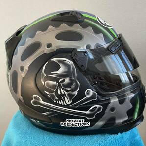 送料無料！Arai/アライ Rapide-IR HAYES サイズ54CM/XS I PSサンバイザー（スモーク）+ピンロックシート付（曇り止め） パーツ取りにも！？の画像4