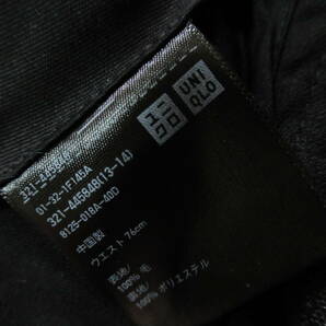 UNIQLO ユニクロ +J ウールジャケット パンツ M 黒(B69)の画像9