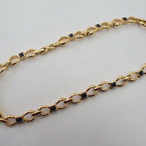 1円～ NINA RICCI ニナリッチ カラーストーン ネックレス アクセサリー レディース ゴールド系×ブルー系の画像1