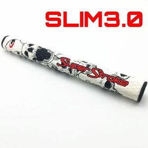 スーパーストローク パターグリップ スカル柄 ホワイト/レッド SLIM3.0 A2