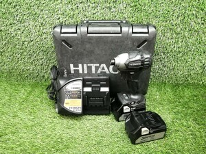 中古 HITACHI 日立工機 18V コードレス インパクトドライバ バッテリー2個 + 充電器 WH18DDL2 LYCK