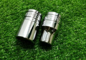 中古 Snap-on スナップオン 1/2 12角 シャローソケット 7/16 11/16 インチ SW141 SW221 2個