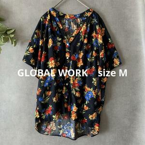 GLOBAL WORK レーヨンシャツ 花柄