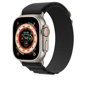 【送料込み】42/44/45/49mm アップルウォッチ ブラック アルパイン ループ ナイロン バンド Apple Watch 