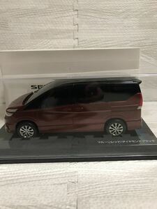 1/24 日産 新型 セレナ SERENA ディーラー特注 非売品 カラーサンプル ミニカー マルーンレッド/ダイヤモンドブラック 2トーン