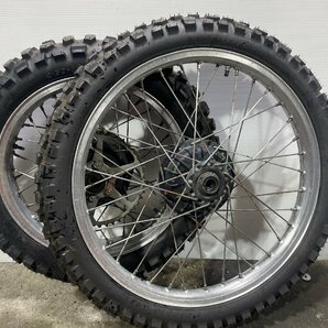 ヤマハ XT250 3Y5-0184** TAKASGOリム フロント リア ホイール 前後セット 【F】A-345の画像1