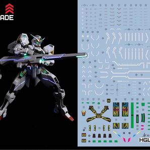 HG 1/144 ガンダム キャリバーン用蛍光水転写式デカール 他社製　ガンダム　ガンプラ　プラモデル　水星の魔女