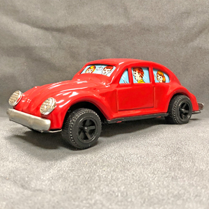 S★Friction Powered With Engine Sound METAL TOY VW RED Beatle フリクション フォルクスワーゲン 効果音仕掛け 赤★BCTT131-1