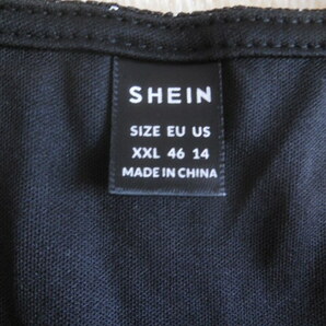 ■SHEIN■サイズXXL■大きなサイズ■黒シルバーラメ入り■ロング丈ワンピース■の画像8