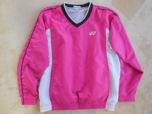 *USED* badminton * sweat *YONEX* Yonex * size Uni S* pink × white * sweatshirt *