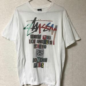 【STUSSY】 半袖 Tシャツ プリントロゴ M