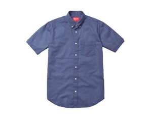 美品　Sサイズ　半袖シャツ　Micro Dot Shirt (2013 S/S)　ブルー　ネイビー　ドット　Supreme　シュプリーム